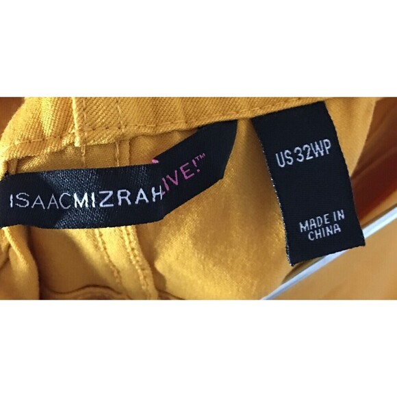 Isaac Mizrahi Pants Women's Size 32 WP Yellow Stretch Pull On Plus Petite - Picture 4 of 5